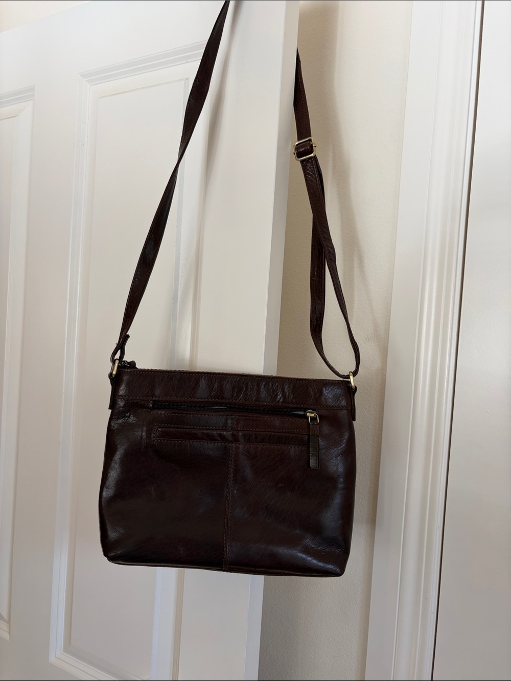 liberty Dark Brown Leather Interior Label Purse